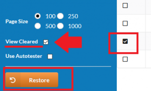 restore select