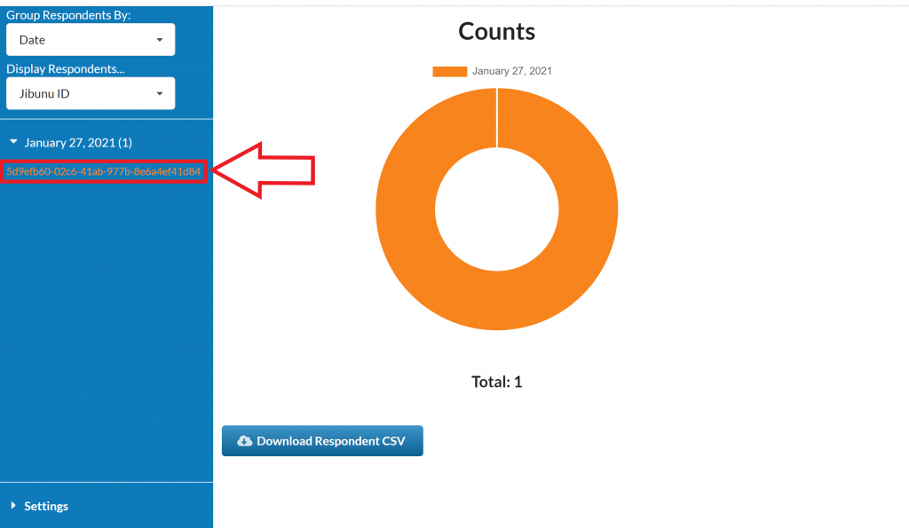 Counts with arrow